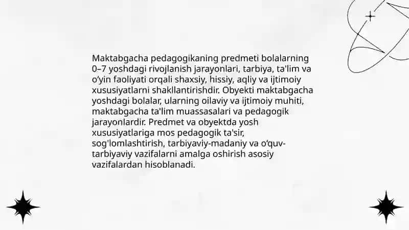 Maktabgacha pedagogikaning umumiy asoslari 4