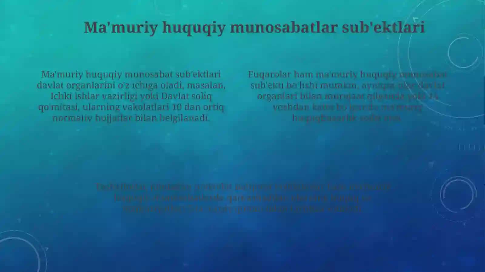 Ma'muriy huquqiy munosabatlar 4