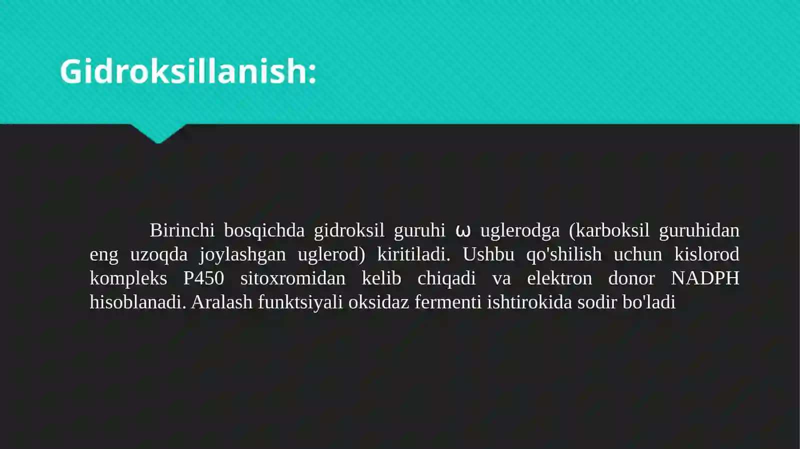 Yogʻ kislotalarining oksidlanishi 4