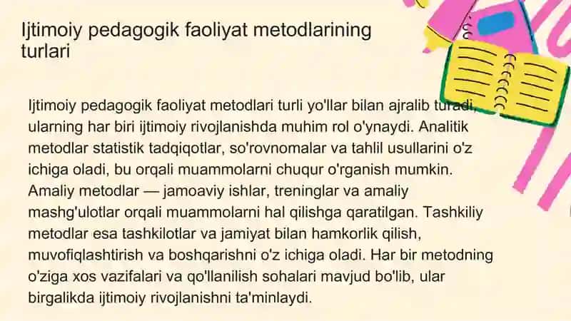 Ijtimoiy Pedagogik Faoliyat Metodikasi 4
