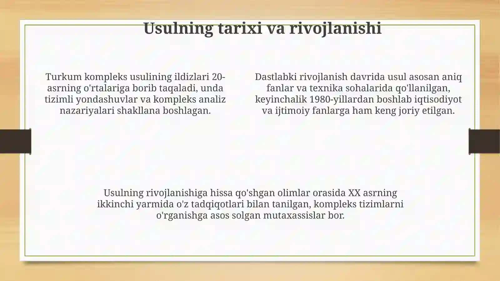 Turkum kompleks usuli 4