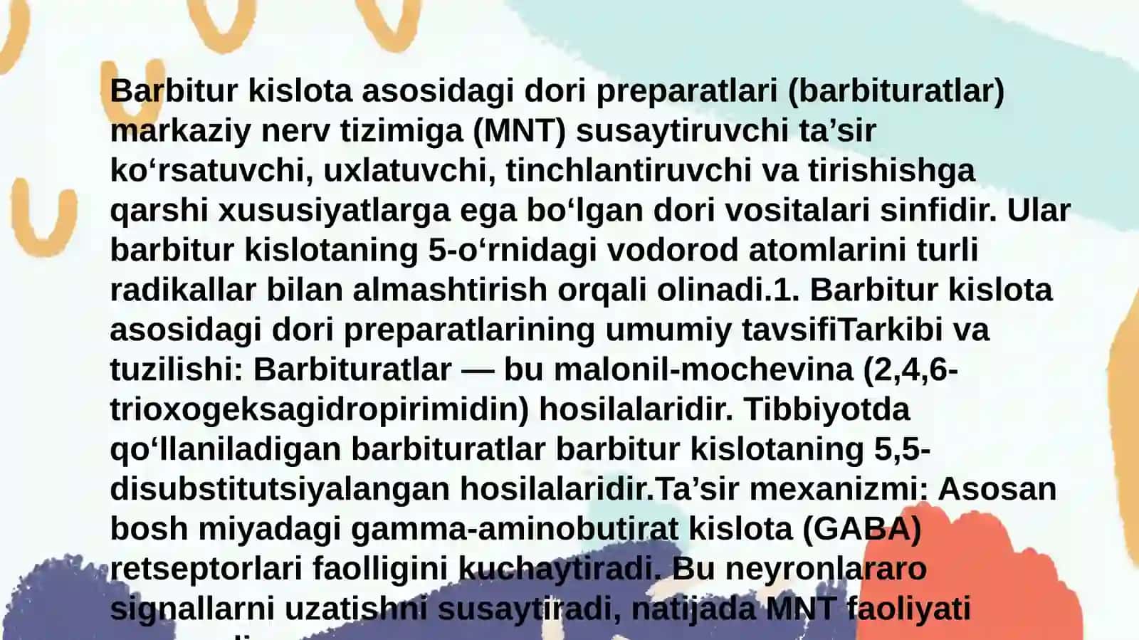 Barbitur kislota asosidagi dori preparatlarining sintezi 4