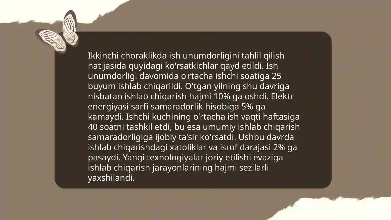 Yillik ish qobiliyatini o'rganish 4