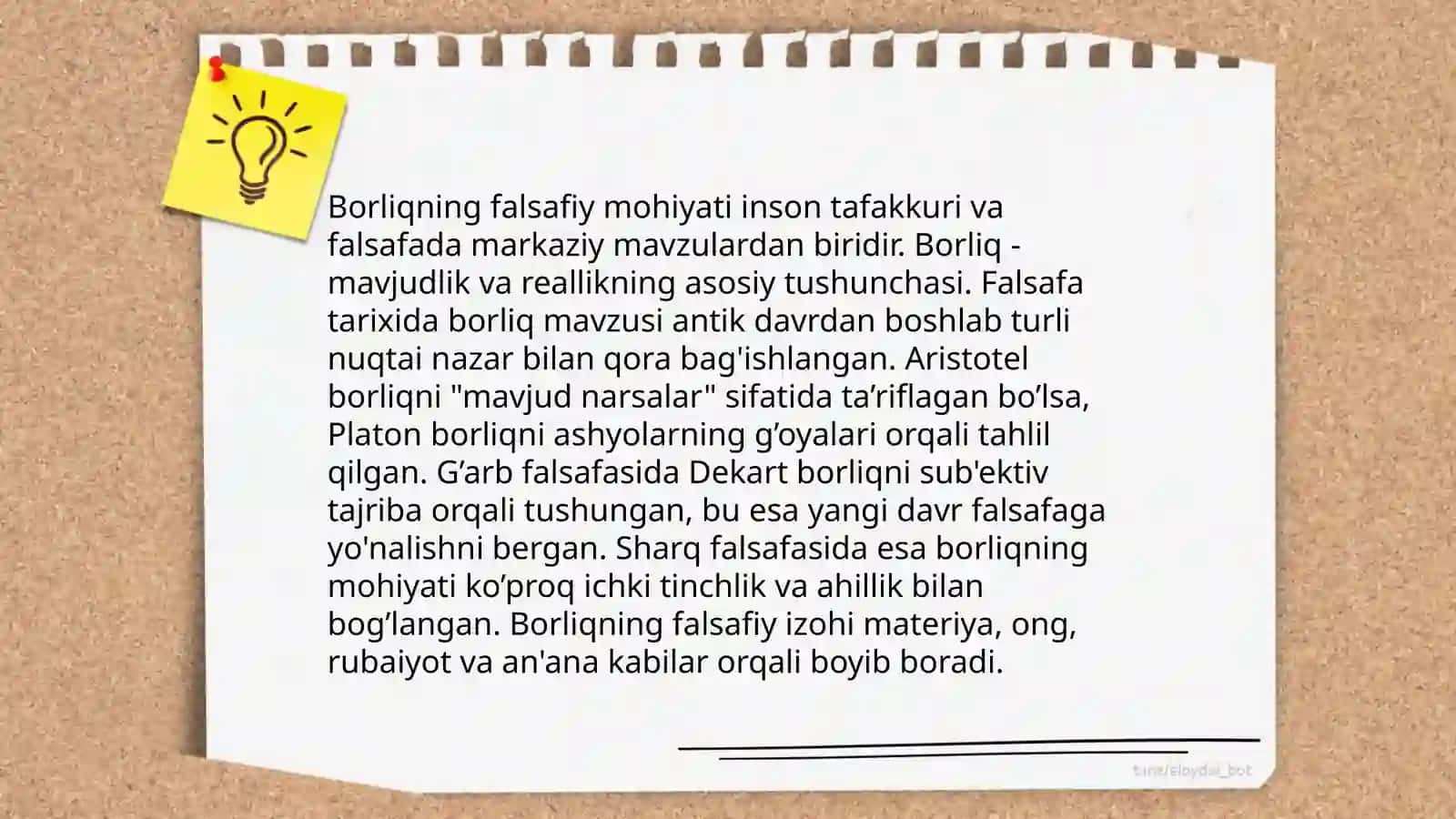 Borliq va Antaligiya tushunchasi 4