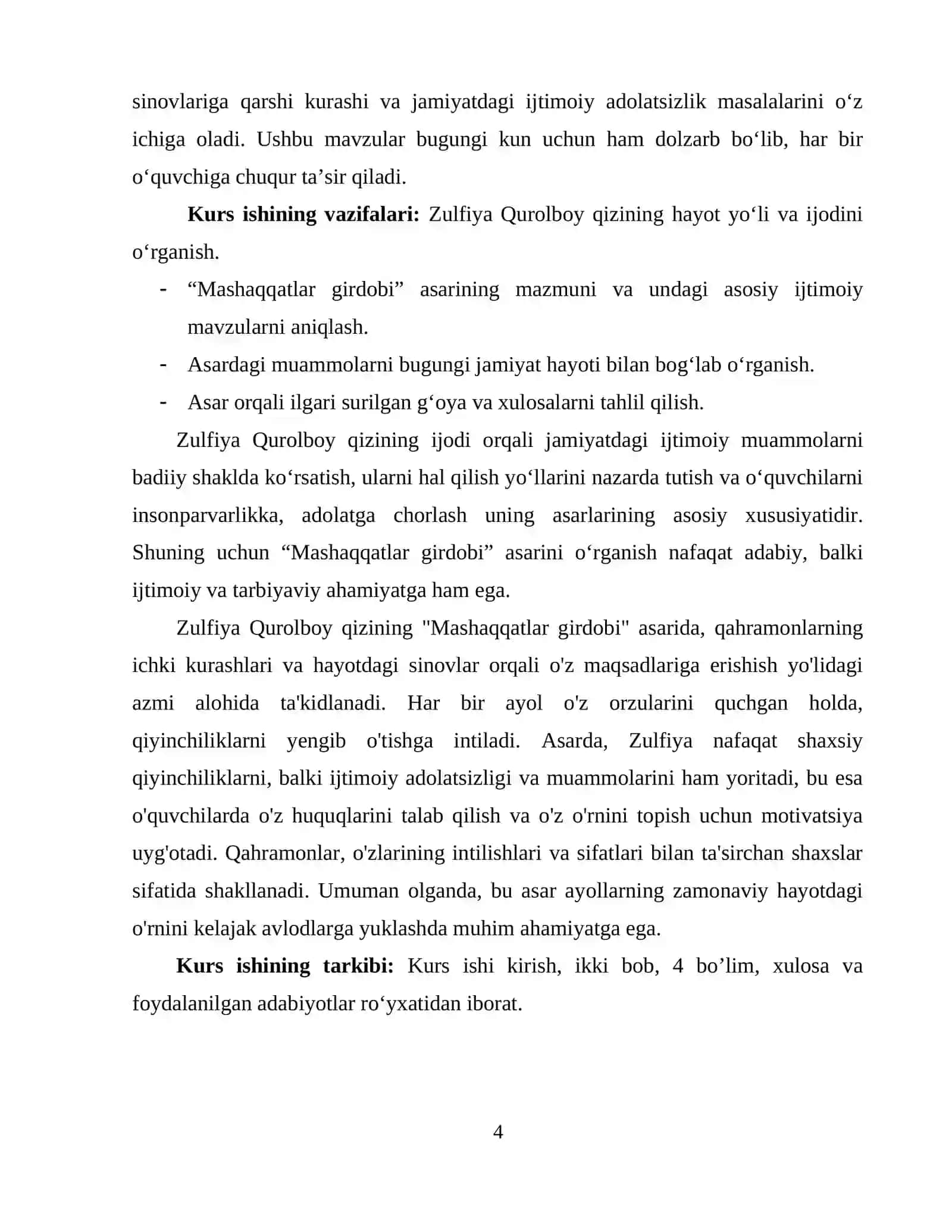 "Mashaqqatlar girdobi '' asari 4
