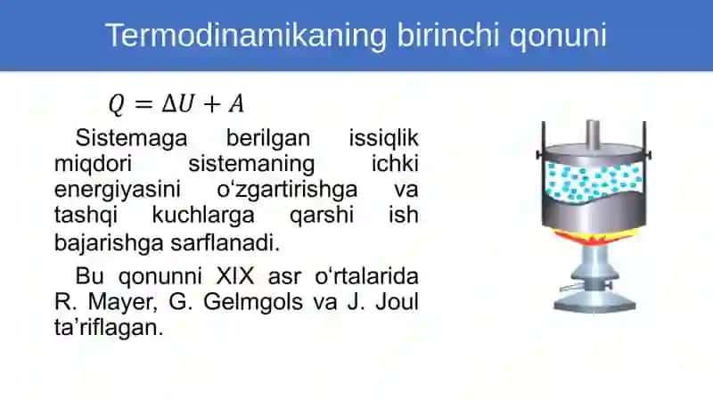 Termodinamika qonunlari 4