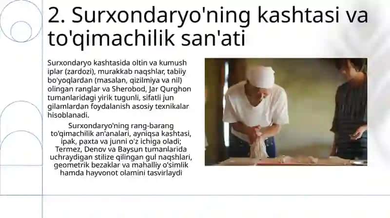 Surxon vohasida hunarmandchilik ananalari 4