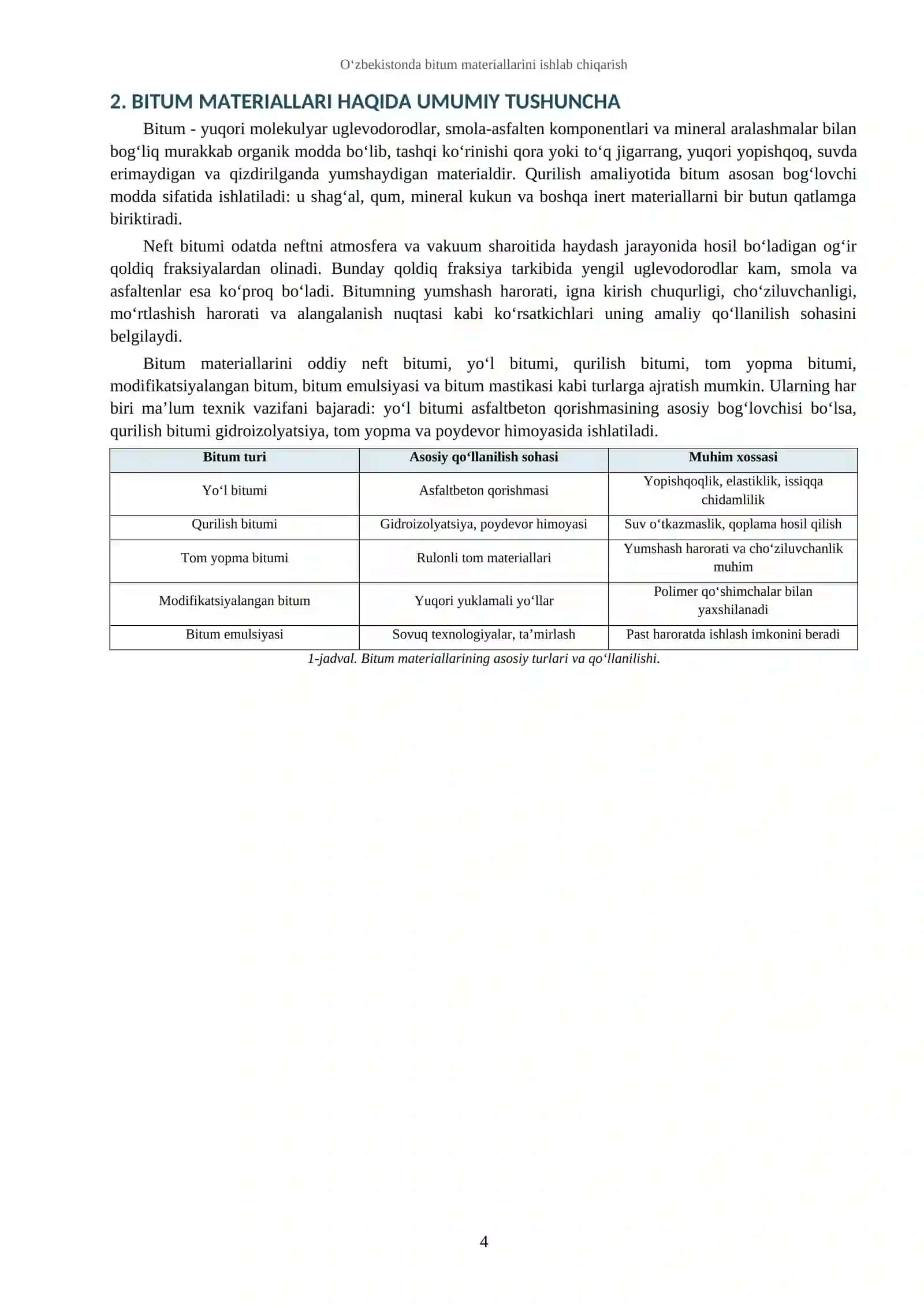 O‘zbekistonda bitum materiallarini ishlab chiqarish 4