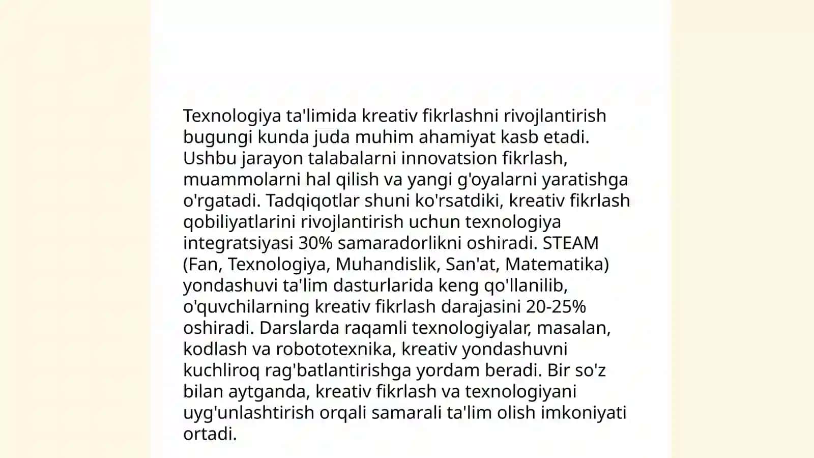 Boshlangʻich sinflarda texnologiya tarbiyasining vazifalari 4