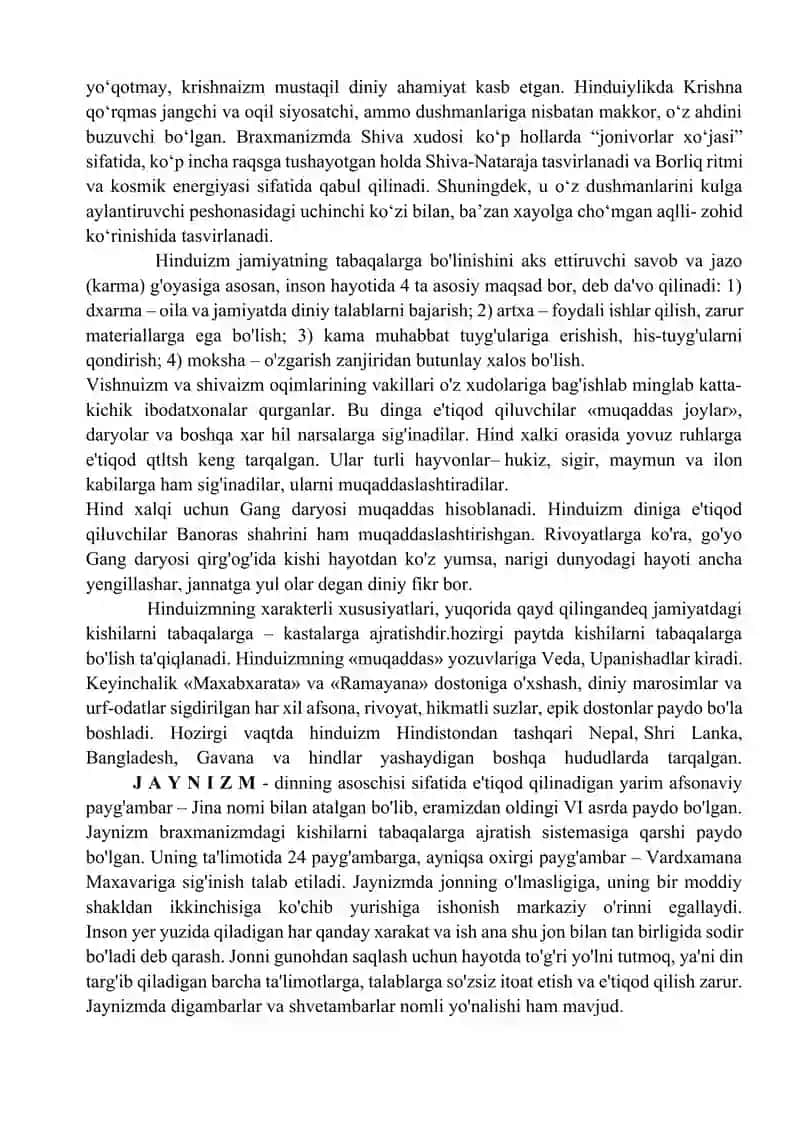 MAVZU. MILLIY DINLAR 4