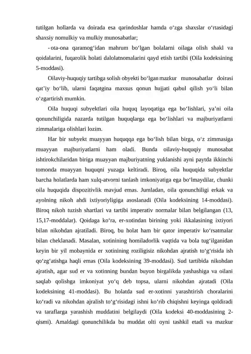 OILA HUQUQINING MANBALARI 4