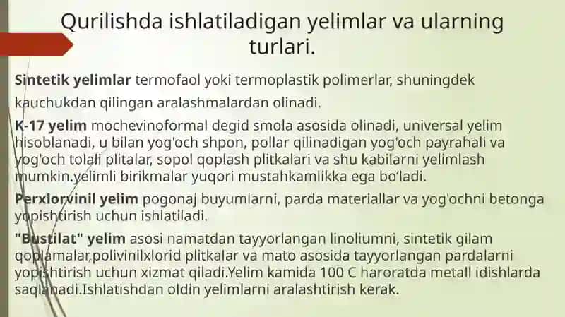 Qurilish materiallarining modifikatsiya usullari 4