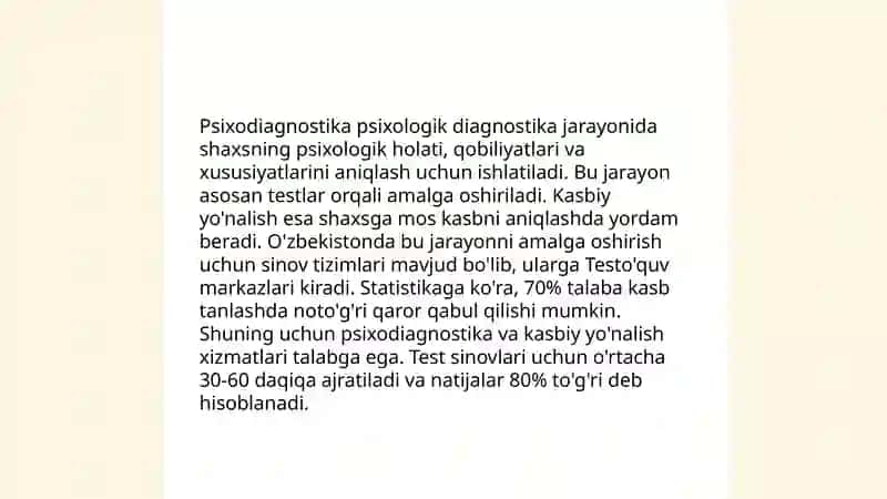Psixodiagnostikaning qòllash sohalari 4