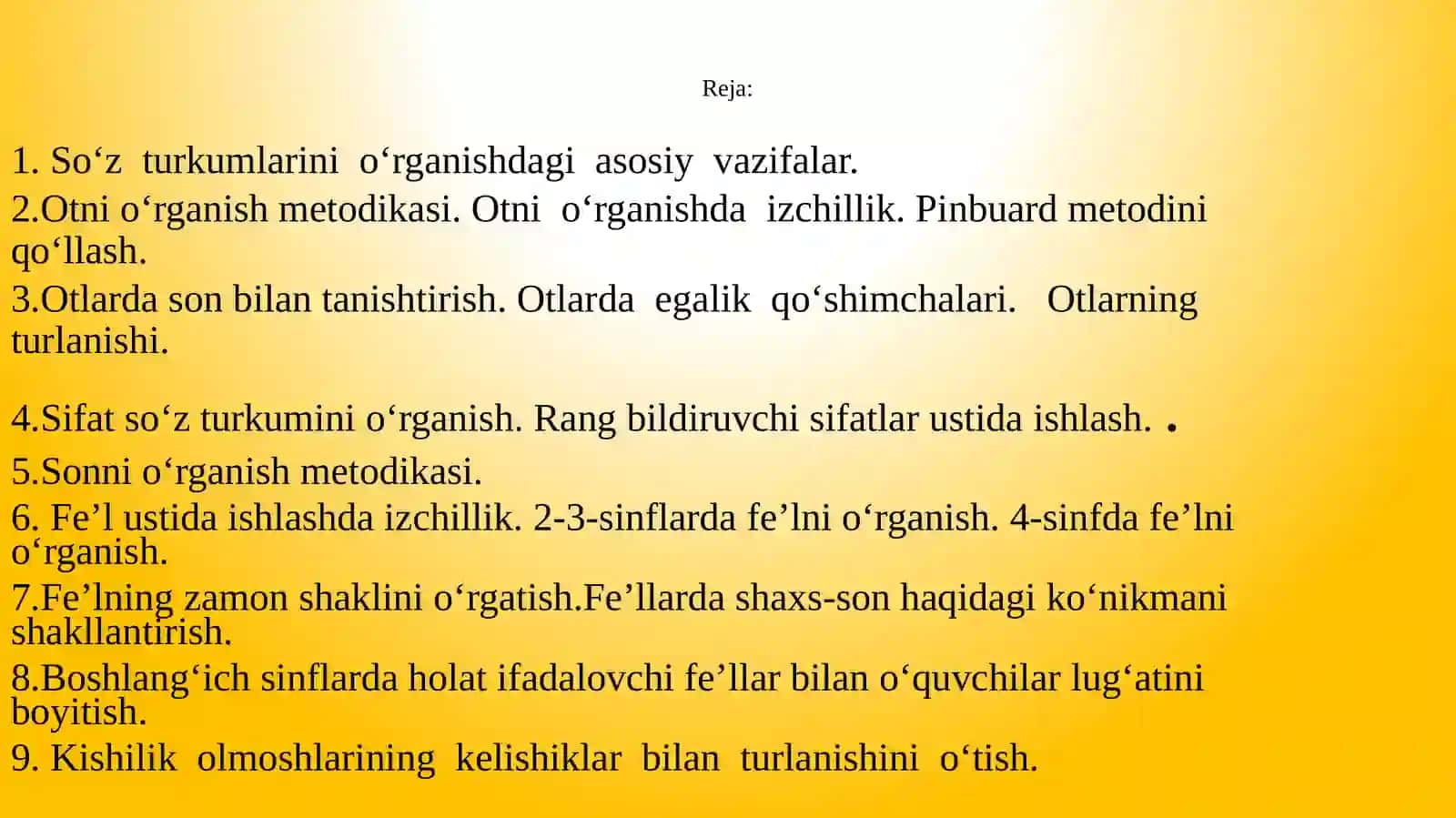 Ona tili o‘qitish metodikasi 2 4