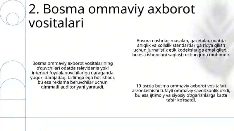 Ommaviy axborot vositalari turlari 4