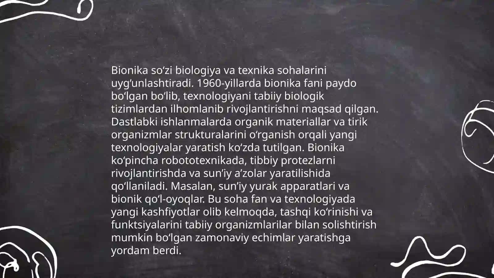 Bionika asoslari va uni inson xayotidagi o‘rni 4