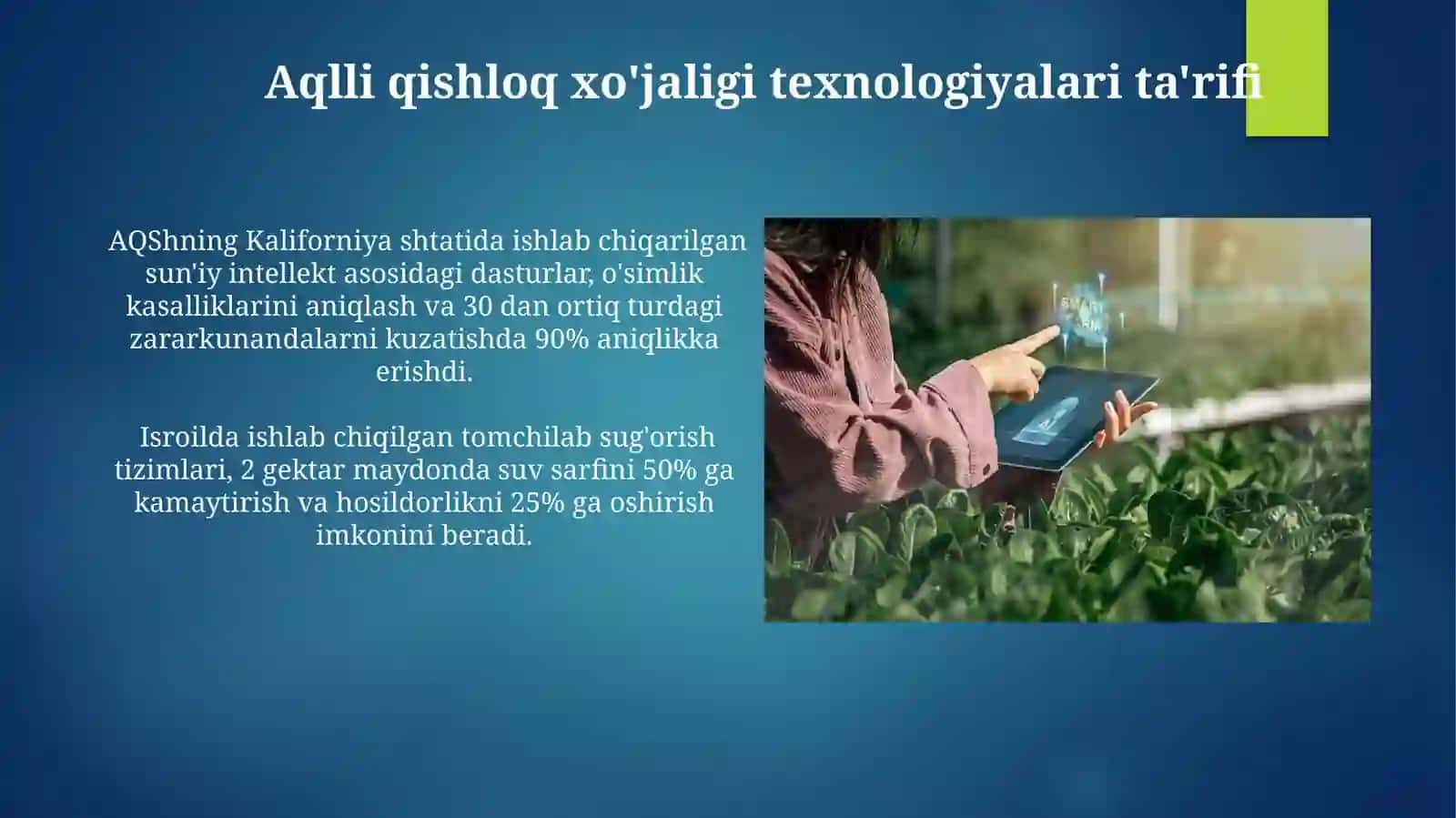 Aqlli qishloqxoʻjaligitexnikalari 4