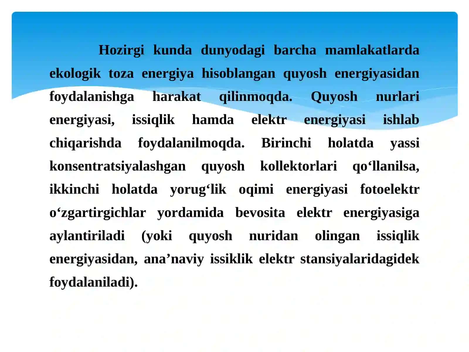 Quyosh issiqlik stansiyalari 4