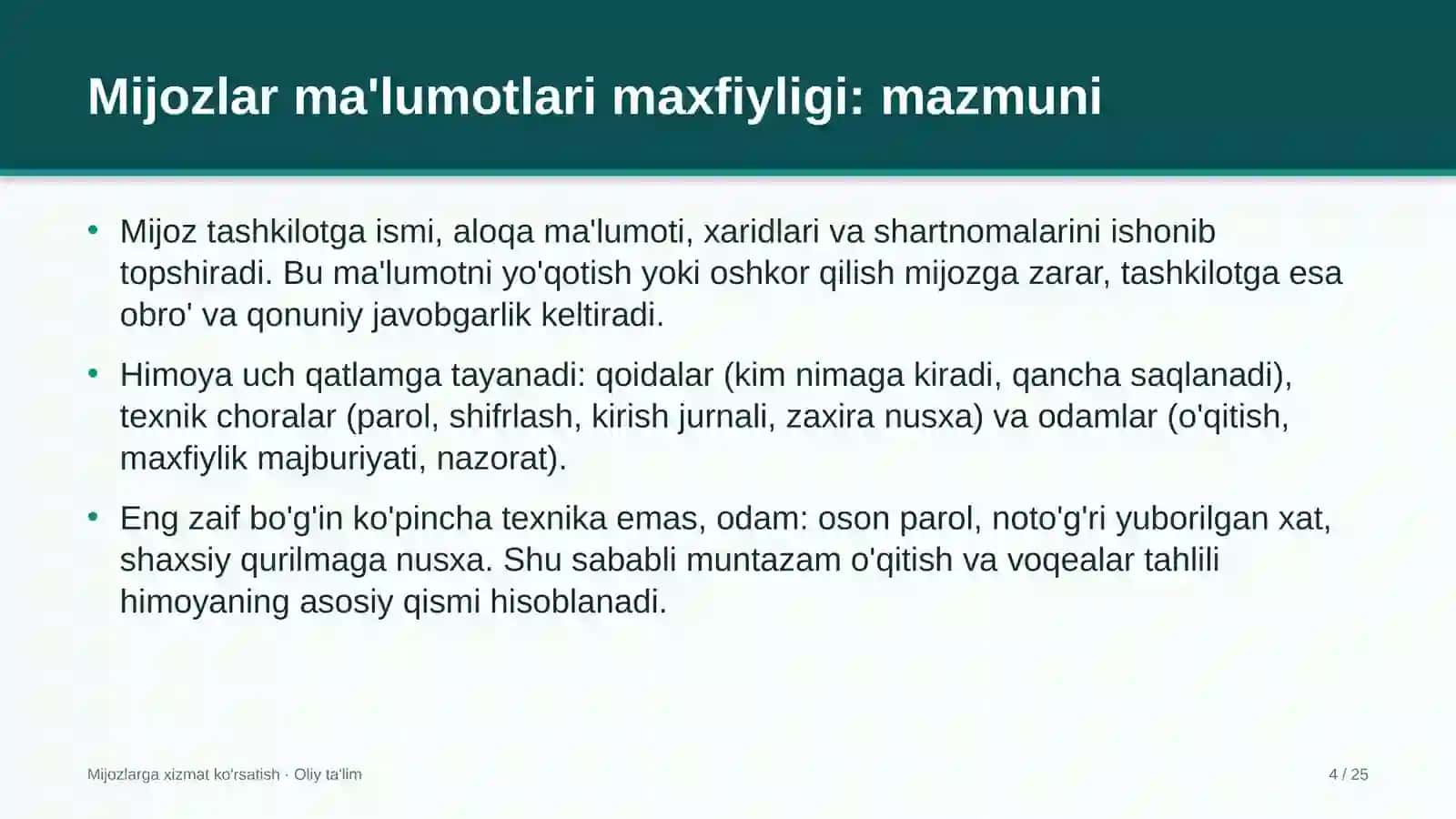 agroklasterlarda mijozlar ma'lumotlari maxfiyligini ta'minlash 9555 4