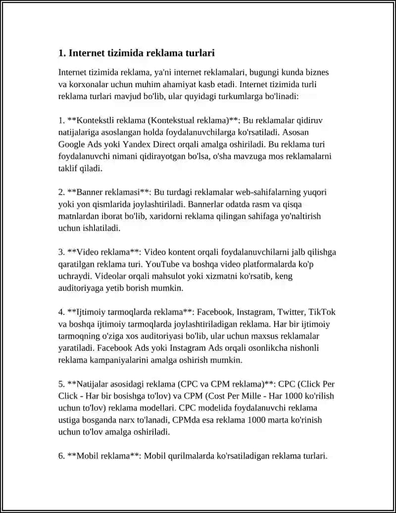 INTERNET TIZIMIDA REKLAMA 4