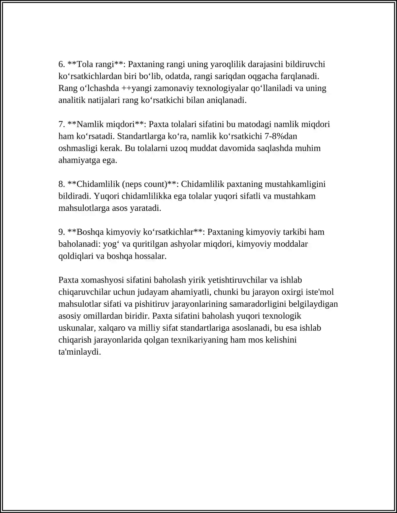 PAXTA MOMIG'IDAN SELLYULOZA ISHLAB CHIQARISH 4