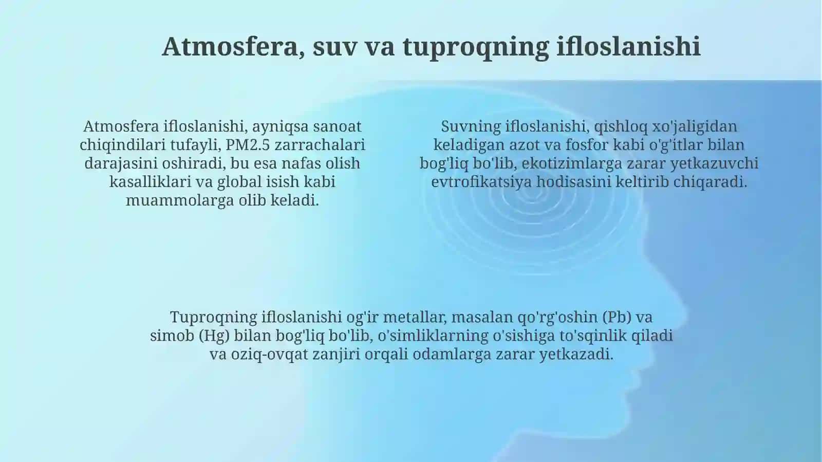 Inson faoliyatining tabiatga ta'siri va tabiatning javobi 4