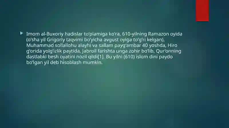 ISLOM DININING VUJUDGA  KELISHI 4