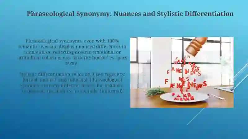 Phraseological Synonymy, Antonymy, and Homonymy 4