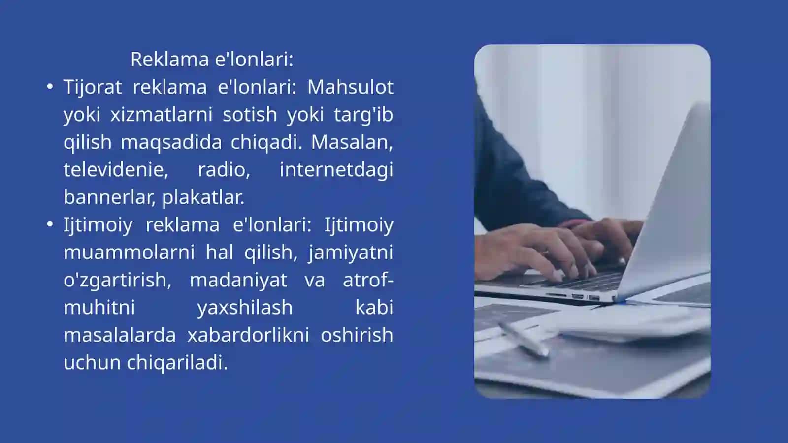 E'LON VA HISOBOT 4