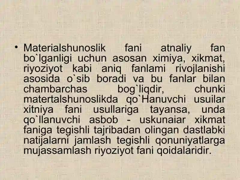 Maxsus materialshunoslik, tikuvchilik jihozlari 4