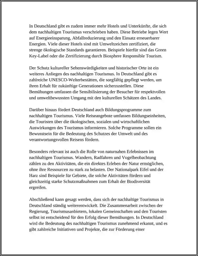 Nachhaltiger Tourismus in Deutschland 4