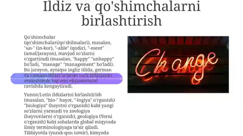 So’z o’zagi va affikslar 4