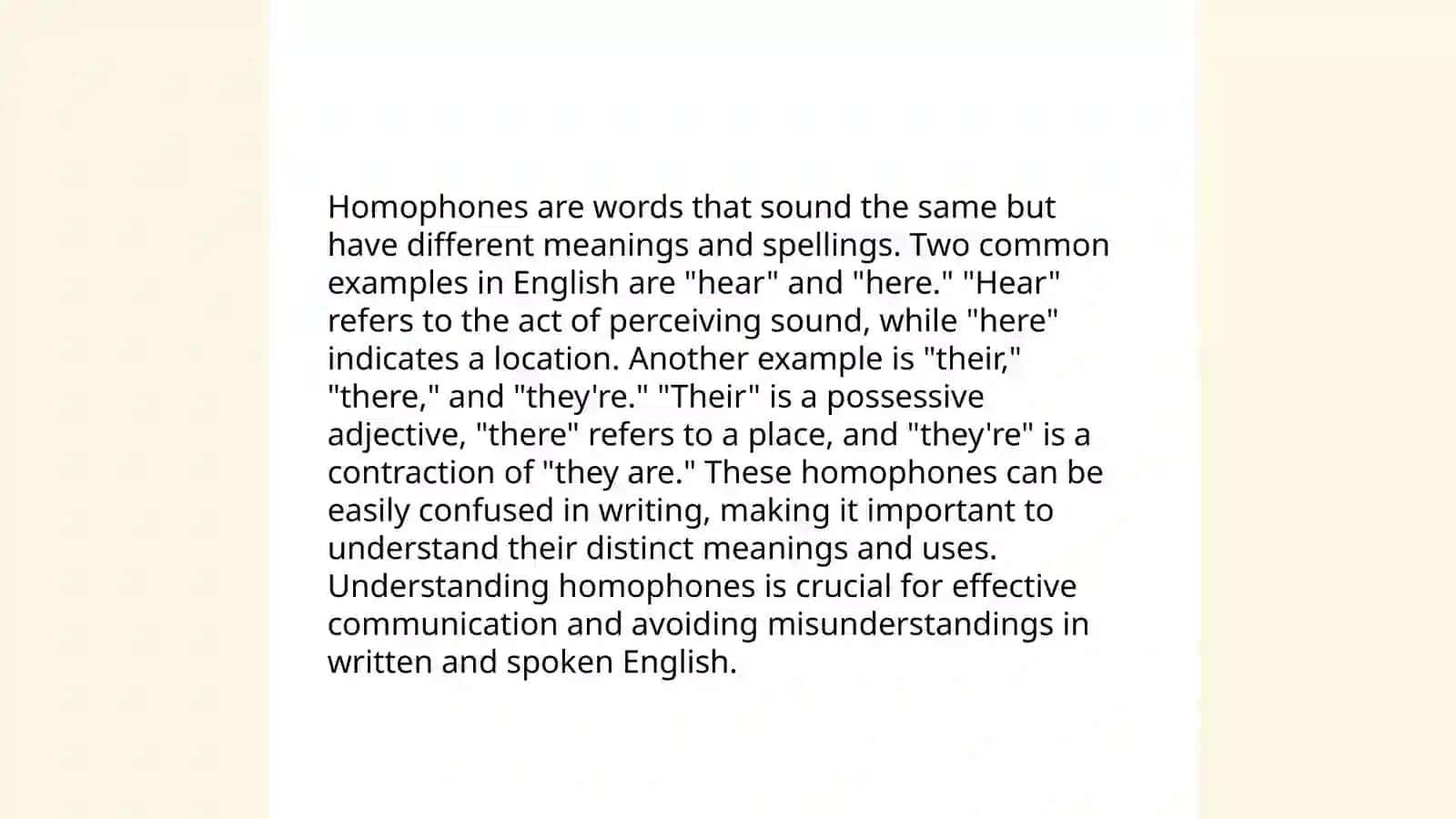 Homophones and homographs 4
