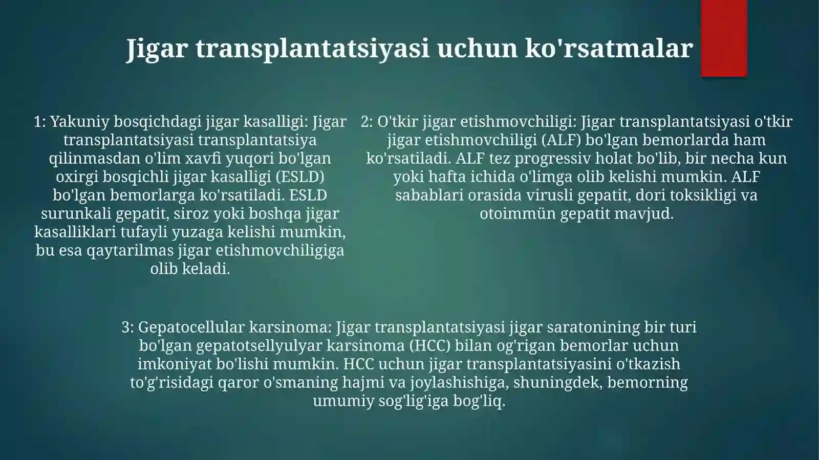 Jigar Transplantatssiyasi 4