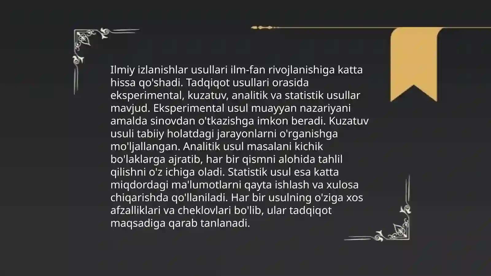 Tadqiqot ishining asosiy metodologik qoidalari 4