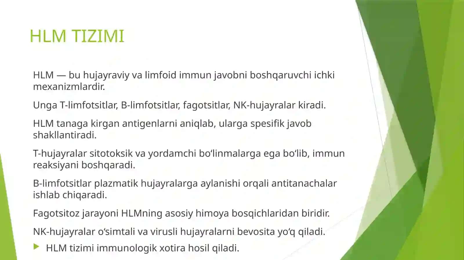 TMI va HLM-tizimi Sitokinlar,Interferon 4