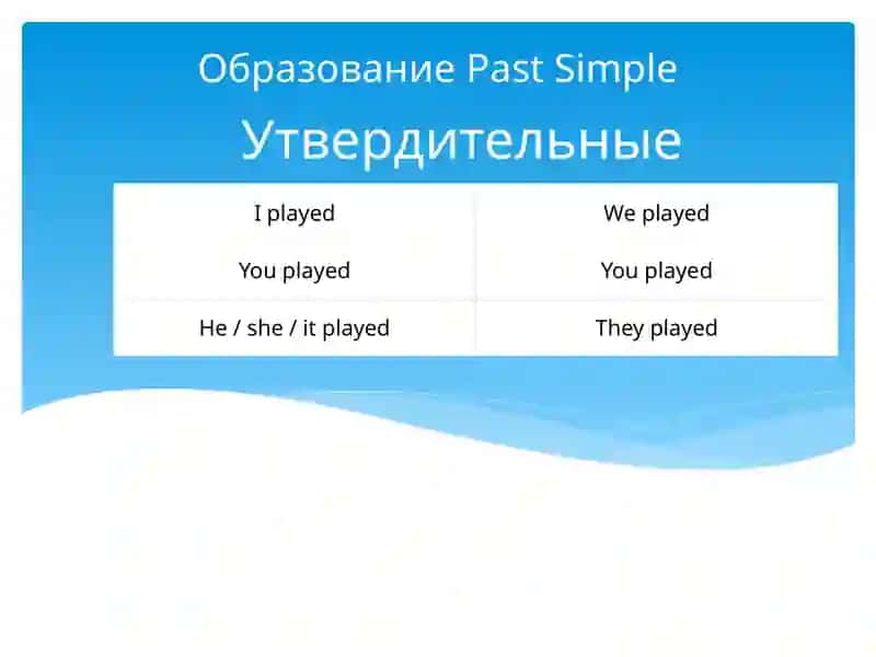 Past Simple 4