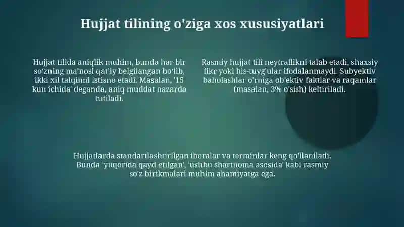 Hujjatlarning vazifasi 4