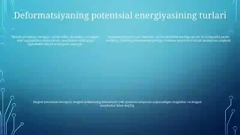 Deformatsiyaning Potensial Energiyasi 4
