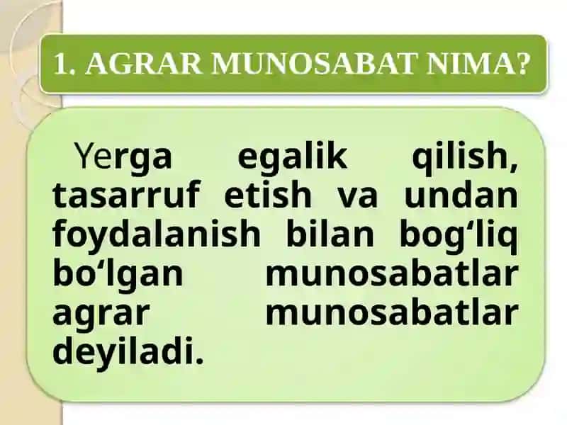AGRAR MUNOSABATLAR VA AGROBIZNЕS 4