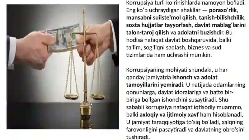 KORRUPSIYANING MOHIYATI VA UNING OQIBATLARI 4