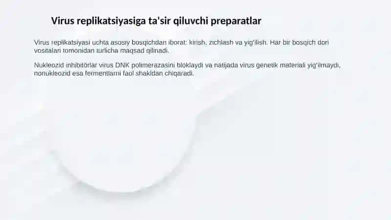 Viruslargavao'smalargaqarshidorivositalarnita'sirmexanizmi 4