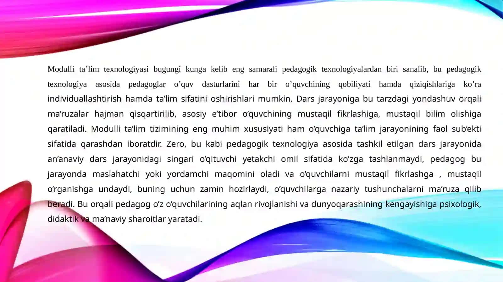 Modulli Ta’lim Texnologiyasi 4
