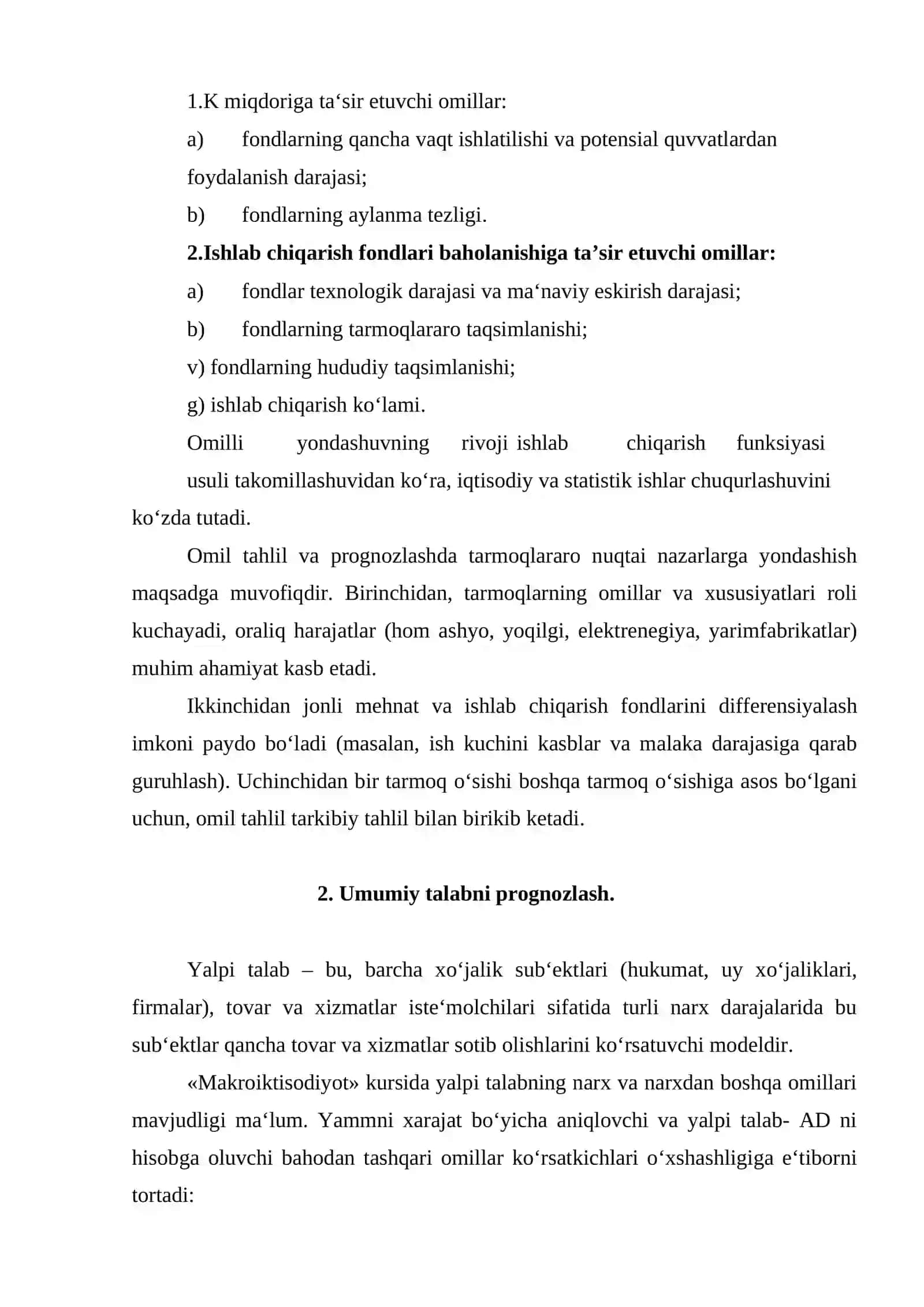 Iqtisodiy o‘sishning ekonometrik modeli 4