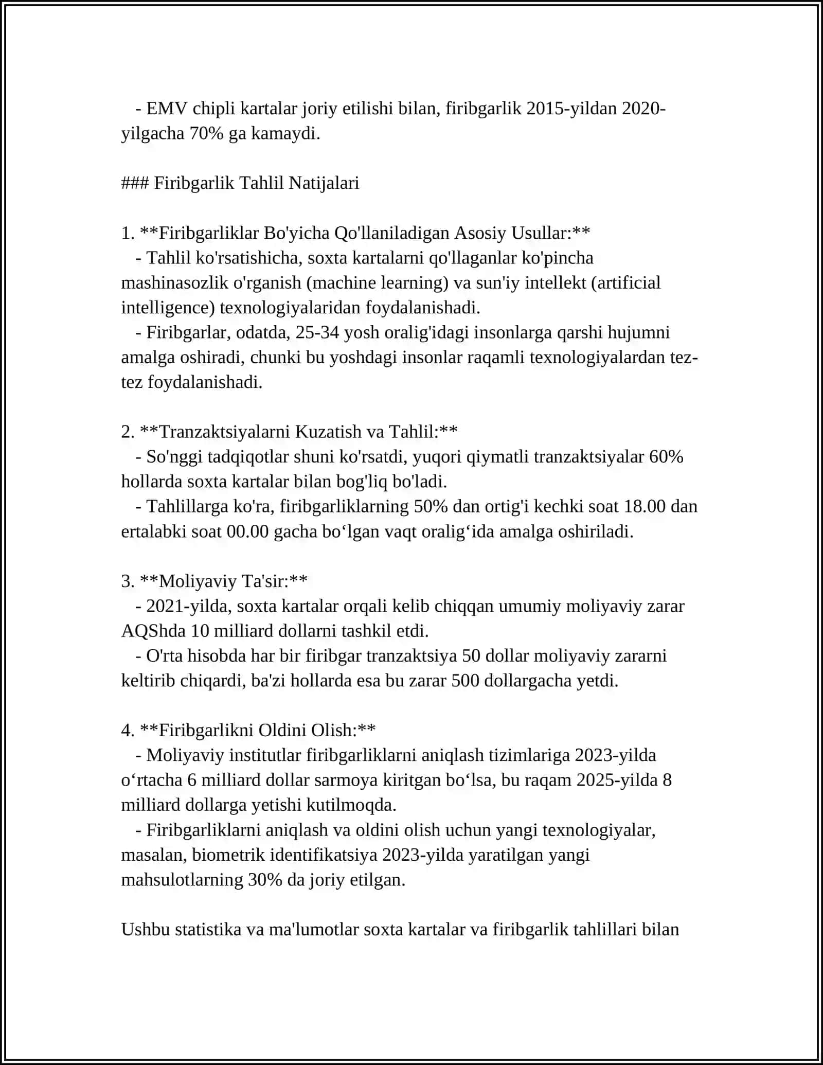 WORD MATN TAXRIRLAGICHIDA TURLI XIL BLAKALAR YARATISH ( ARIZA KASALLIK KARTASI ANALIZLAR BLANKASI VA H.K) 4