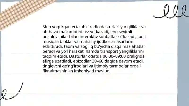 Men yoqtirgan radio stansiyasi va uning tarixi 4