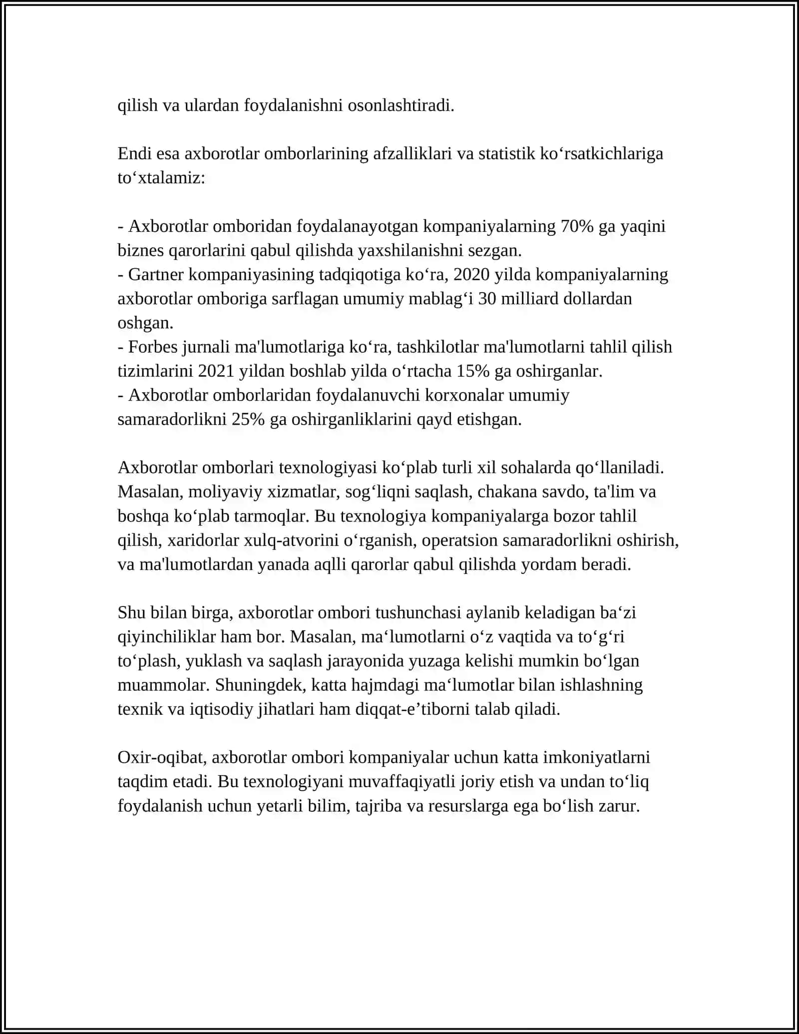 Axborotlar ombori 4