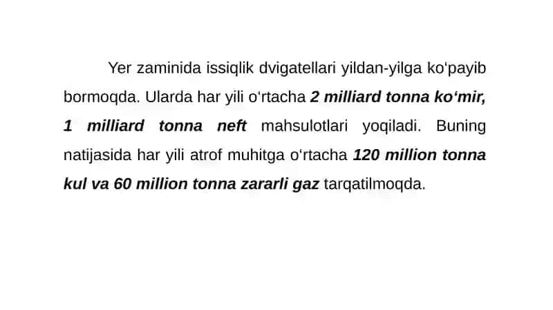 Issiqlik mashinalari va tabiatni muhofaza qilish 4