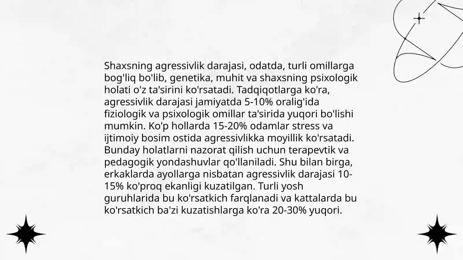 Agressivlikni aniqlash usullari 4