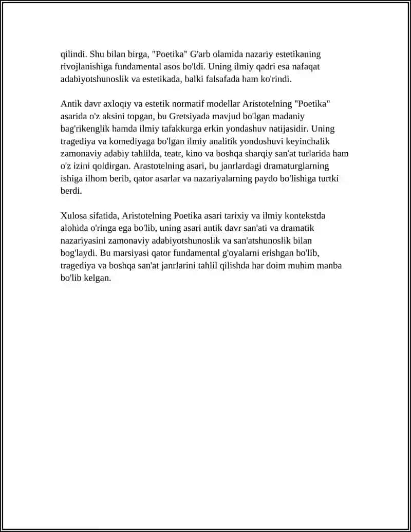 ARISTOTELNING "POETIKA" ASARI 4
